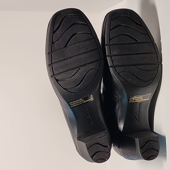 Clarks Bendables Boots Knee High Riding Equestrian Black Leather Pull-On 8.5 - Picture 15 of 16